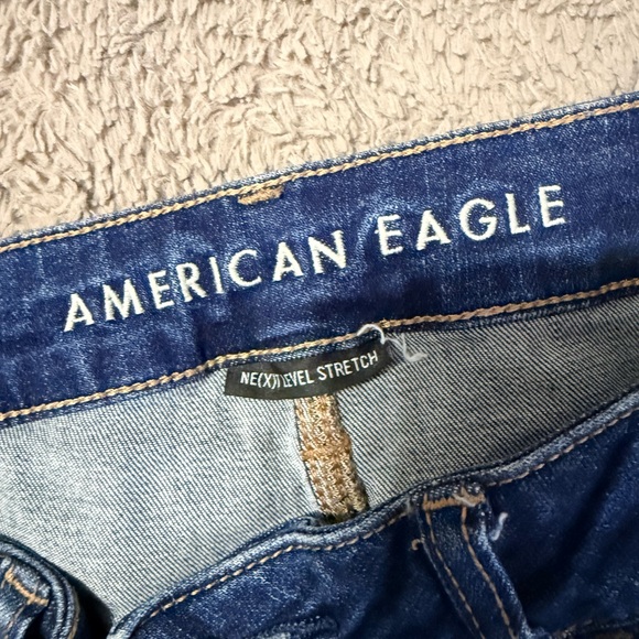 American Eagle Outfitters Ripped Blue Skinny Jeans - Picture 3 of 3